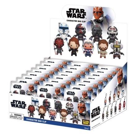 STAR WARS THE CLONE WARS -Series 4 - 3D Foam Bag Clip (Display 24 Pcs)