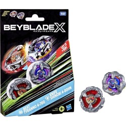 BEYBLADE X - Beat Tyranno 4-70Q & Knife Shinobi 4-80HN Dual Pack