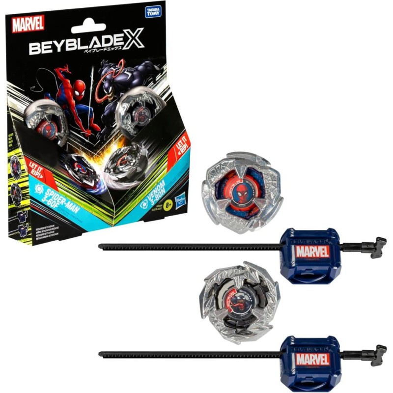 BEYBLADE X - Marvel Spider-Man 3-60F & Venom 3-80N Dual Pack