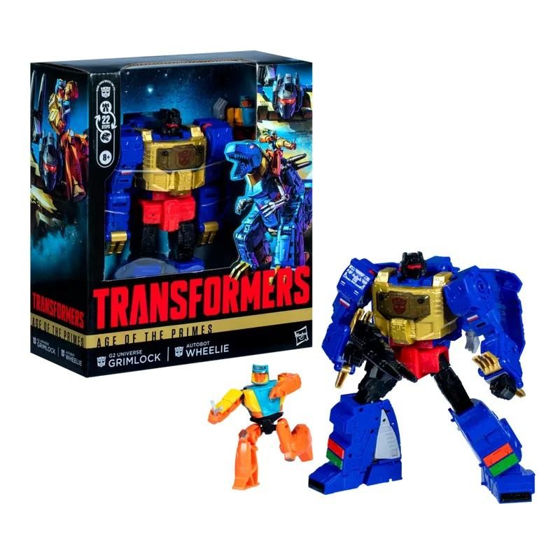 TRANSFORMERS - Grimlock & Wheelie - Figurine Age of the Primes 19cm