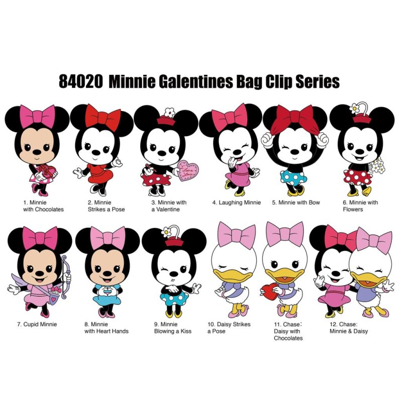 MINNIE - Series 1 - 3D Foam Bag Clip (Display 24 Pcs)
