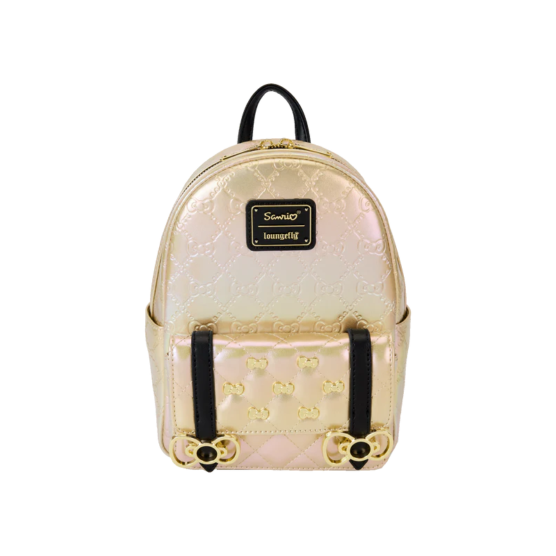 SANRIO - 50Ã¨me Anniversaire - Mini Sac Ã  Dos Metallique DorÃ© LoungeFly