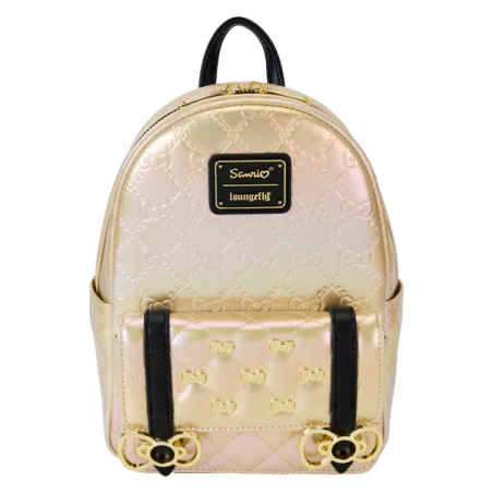 SANRIO - 50Ã¨me Anniversaire - Mini Sac Ã  Dos Metallique DorÃ© LoungeFly