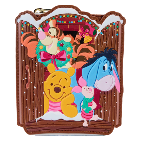 WINNIE L'OURSON - Holiday Scene - Portefeuille LoungeFly