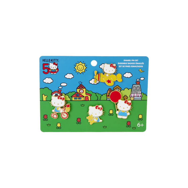 HELLO KITTY - 50Ã¨me Anniversaire - Set de 4 Pins