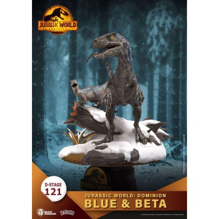 JURASSIC WORLD LE MONDE D'APRES - Blue & BÃ©ta - Diorama D-Stage 13cm