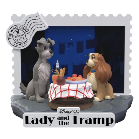 DISNEY 100EME ANNIV. - La Belle et le Clochard  - Diorama D-Stage 12cm