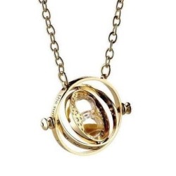 HARRY POTTER - Collier PlaquÃ© Or - Retourneur de Temps Rotatif