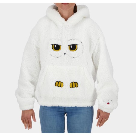 HARRY POTTER - Hedwige - Pull Ã  Capuche Teddy pour Femme (2XL)