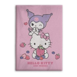 HELLO KITTY - Hello Kitty and Friends - Plaid en polaire 100x140cm
