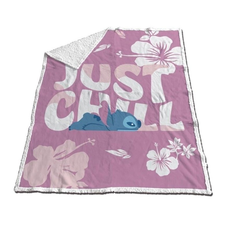 LILO & STITCH - Just Chill - Sherpa Blanket 130x170cm