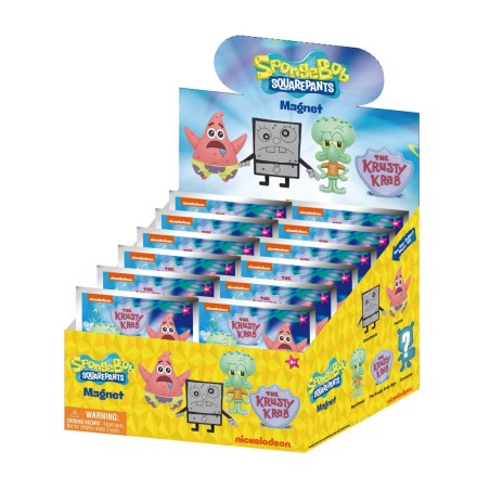 BOB L'EPONGE -Series 1 -3D Foam Magnets in blind bags (Display 12 Pcs)