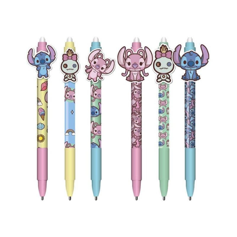 STITCH & ANGEL - Stylo Ã  Gel EffaÃ§able +Head Topper (Display de 36pcs)