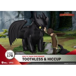 HOW TO TRAIN YOUR DRAGON - Thoothless & Hiccup - Diorama D-Stage 15 cm