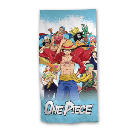 ONE PIECE - Groupe - Serviette de Plage 100% Polyester 70x140cm