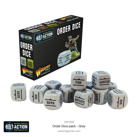 BOLT ACTION: ORDER DICE GREY