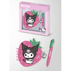 KUROMI - Fraise - Gift Box - Journal Intime + Stylo
