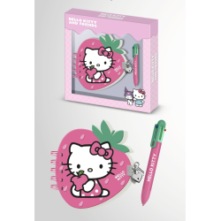 HELLO KITTY - Fraise - Gift Box - Journal Intime + Stylo