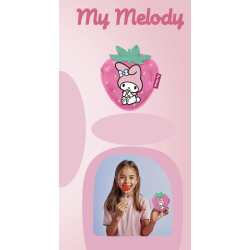 MY MELODY - Fraise - Porte-Monnaie Fourrure '12x11x2cm'
