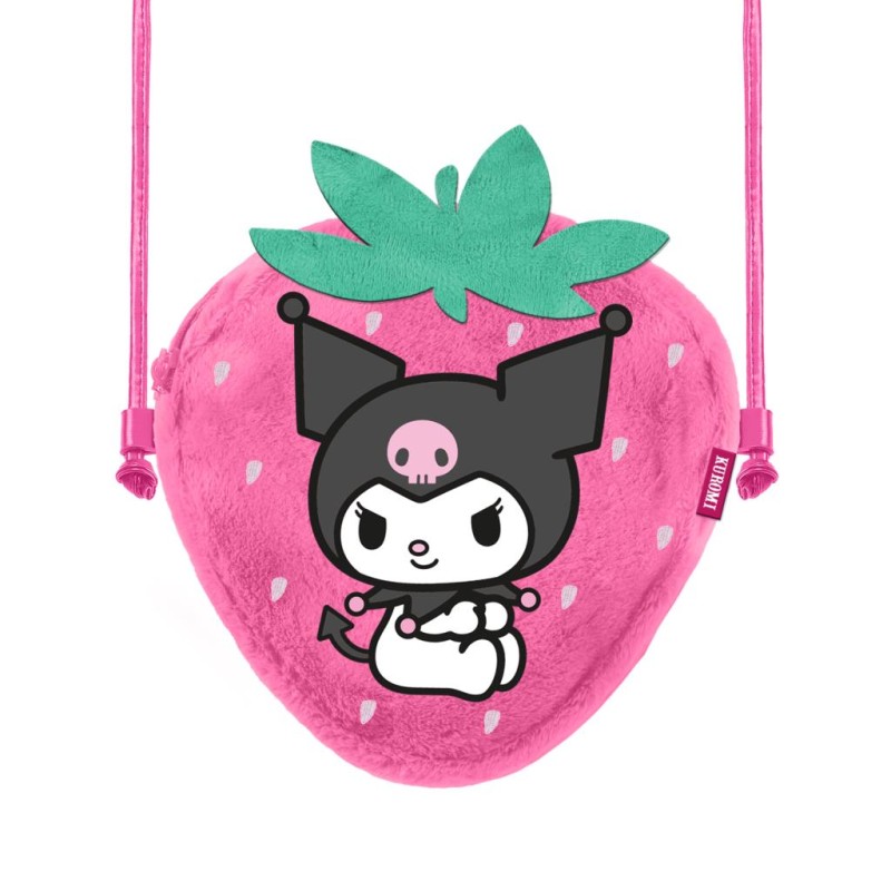 KUROMI - Fraise - Mini Sac Ã  BandouliÃ¨re Fourrure '20x15x6cm'