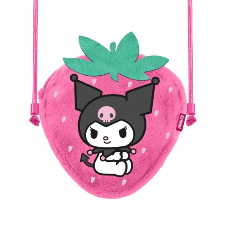 KUROMI - Fraise - Mini Sac Ã  BandouliÃ¨re Fourrure '20x15x6cm'