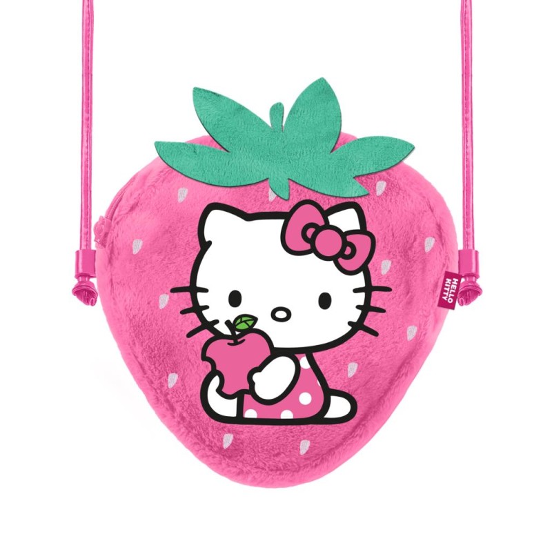 HELLO KITTY - Fraise - Mini Sac Ã  BandouliÃ¨re Fourrure '20x15x6cm'