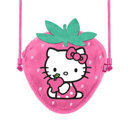 HELLO KITTY - Fraise - Mini Sac Ã  BandouliÃ¨re Fourrure '20x15x6cm'