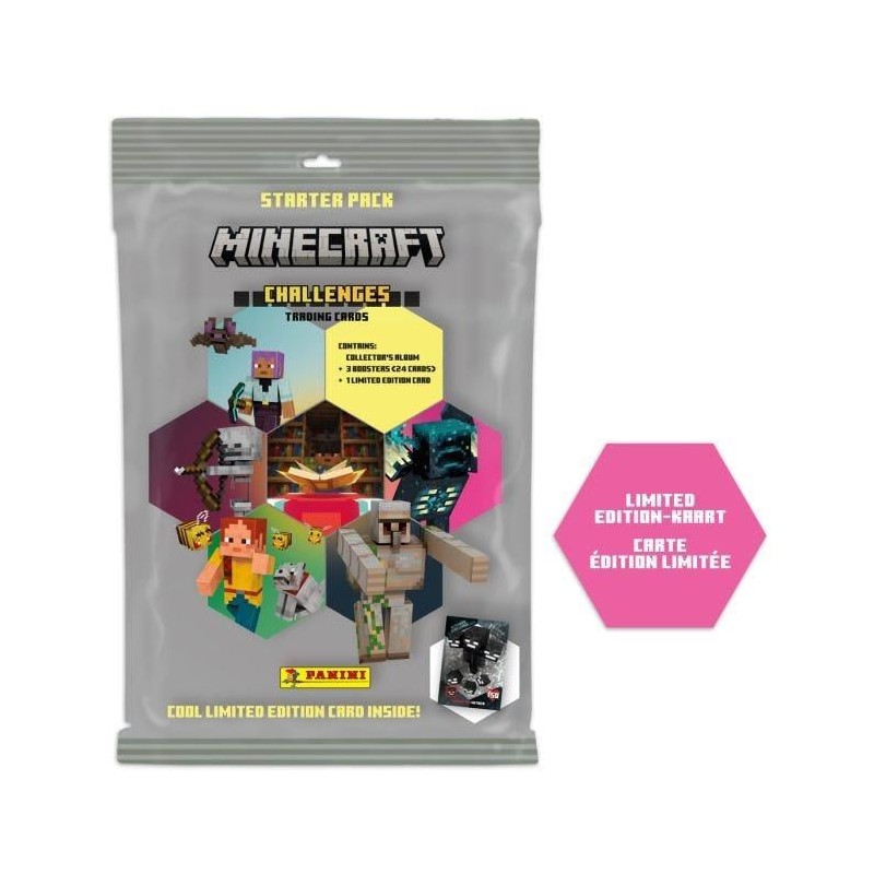MINECRAFT - Panini Trading cards (1 col + 24 cards + 1 Ed lim.) - MIX