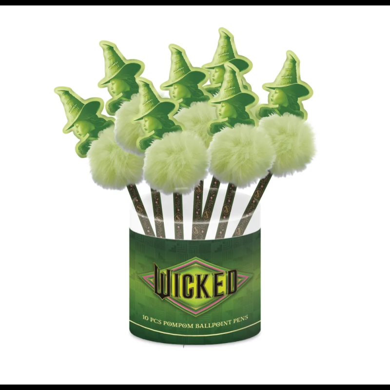 WICKED - Elphaba - Boite de 10 Stylos-Bille Pompom