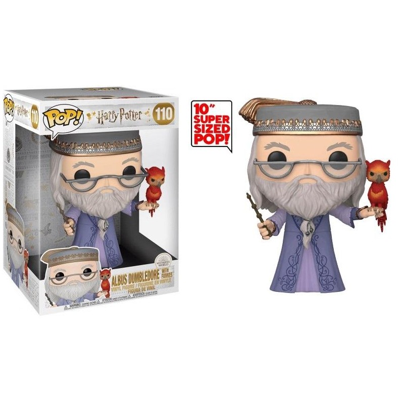 HARRY POTTER - POP JUMBO 10" N° 110 - Dumbledore w/Fawkes