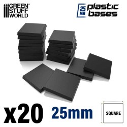 Socles CARRÉS 25x25 mm en Plastique