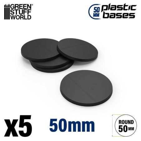 Socles Plastiques ROND 50 mm Noir