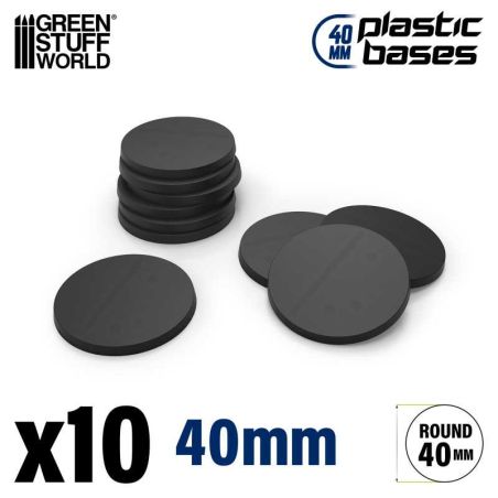 Socles Plastiques ROND 40 mm Noir