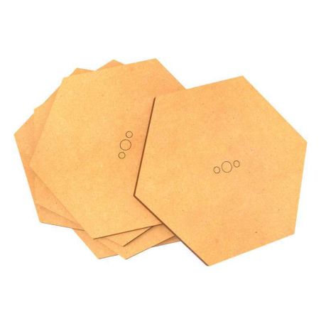 Socles HEXAGONALE 75 mm en MDF bois