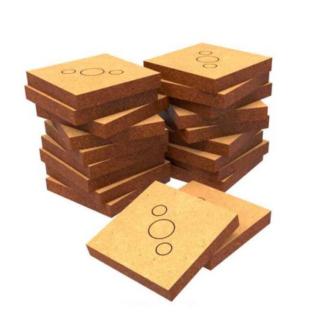 Socles CARRÉS 20 mm en MDF