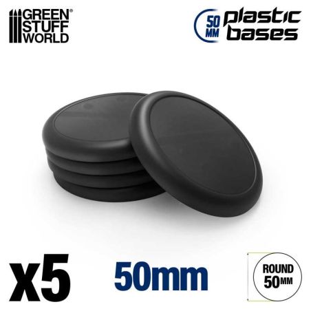 Socles de Plastique Ronds 50mmBords Arrondis