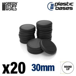 Socles de Plastique Ronds 30mmBords Arrondis