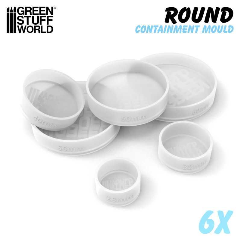 6x Moules Endiguement blancs translucides pour SoclesRonds