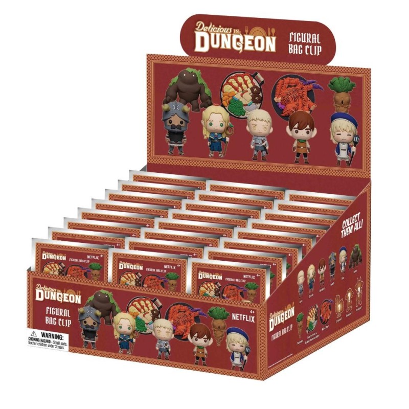 DELICIOUS IN DUNGEON - Series 1 - 3D Foam Bag Clip (Display 24 Pcs) 