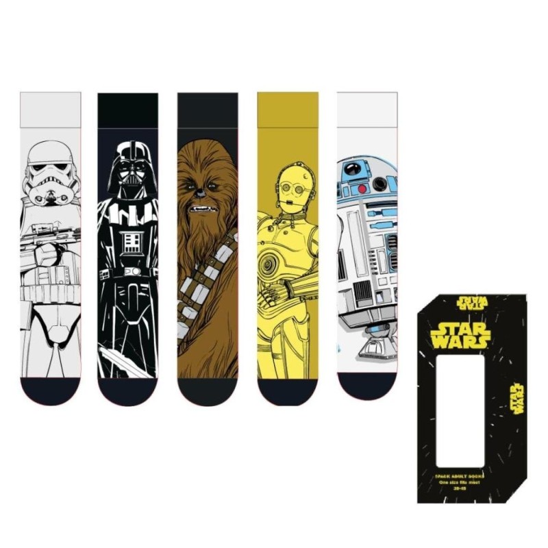 STAR WARS - 5 Pairs socks Pack (UK Size 5-10,5) 