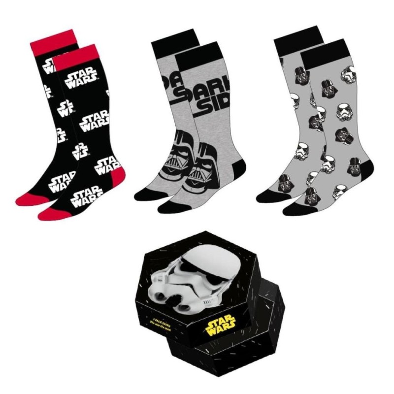 STAR WARS - 3 Pairs socks Pack (UK Size 5-10,5) 