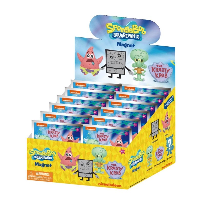 SPONGE BOB - Series 1 - 3D Foam Magnets in blind bags (Display 12 Pcs) 