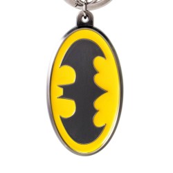 DC - Batman logo coulor - Pewter Keychain 