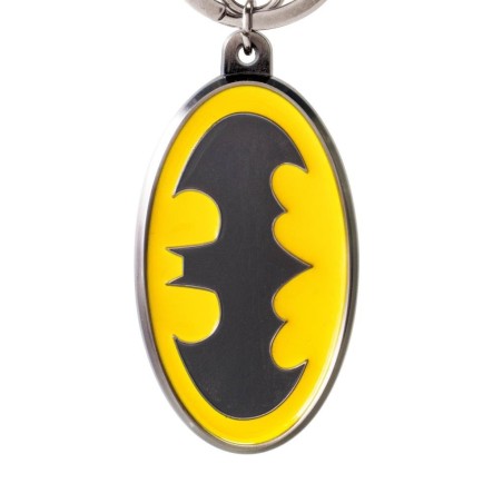 DC - Batman logo coulor - Pewter Keychain 