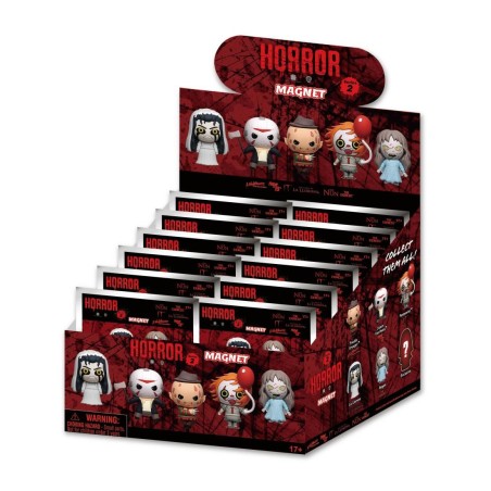 WB HORRORS - Series 2 - 3D Foam Magnets in blind bags (Display 12 Pcs) 