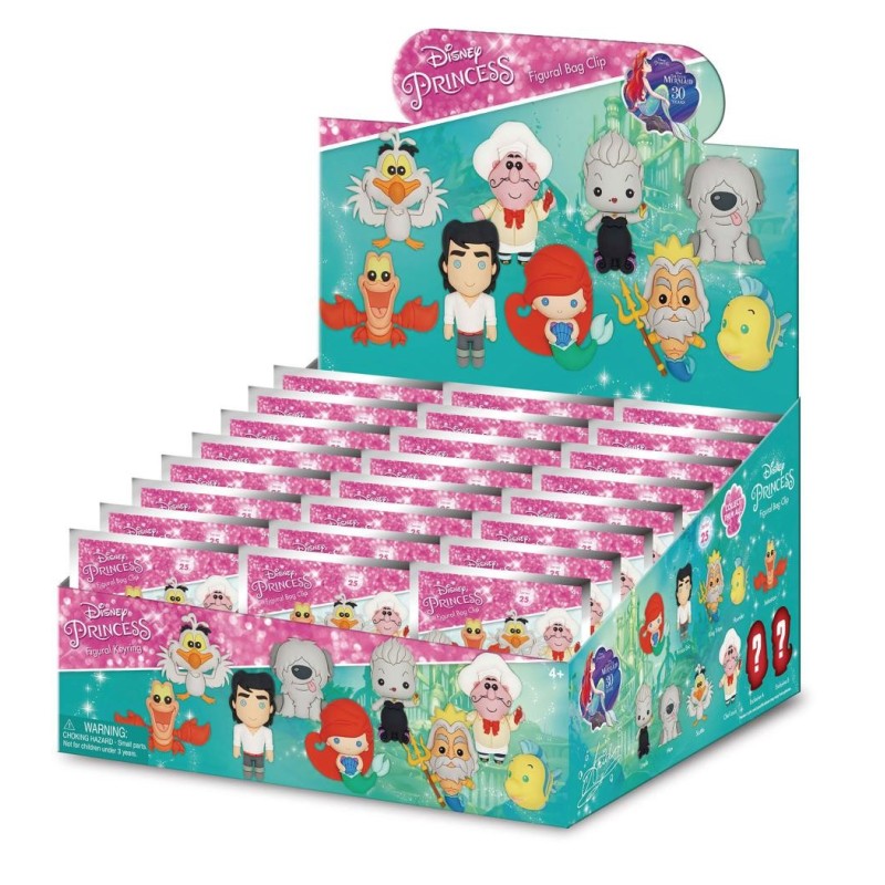 LITTLE MERMAID - Series 1 - 3D Foam Bag Clip (Display 24 Pcs) 