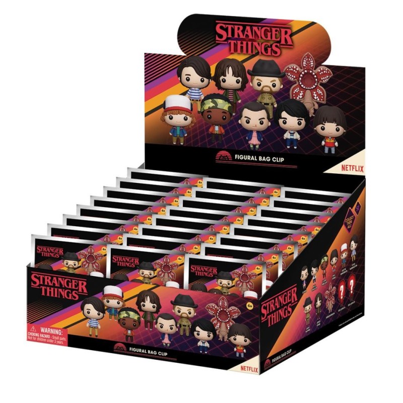 STRANGER THINGS - Series 1 - 3D Foam Bag Clip (Display 24 Pcs) 