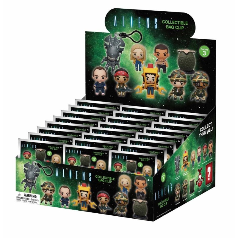 ALIENS - Series 3 - 3D Foam Bag Clip (Display 24 Pcs) 