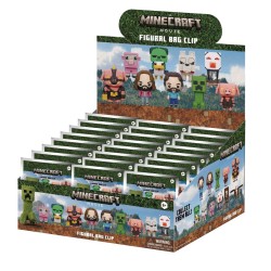 MINECRAFT MOVIE - Series 1 - 3D Foam Bag Clip (Display 24 Pcs) 