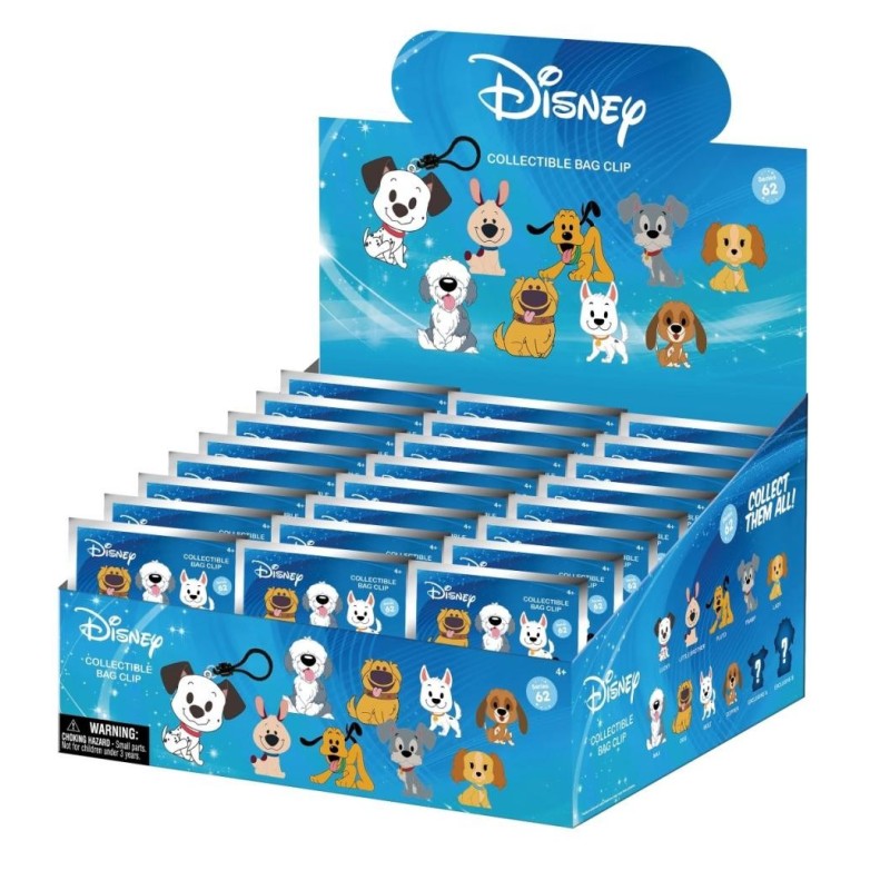 DISNEY DOGS - Series 1 - 3D Foam Bag Clip (Display 24 Pcs) 